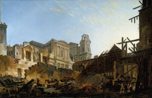 De Foire Saint-Germain na de brand van de nacht van 16 op 17 maart 1762, ca. 1762