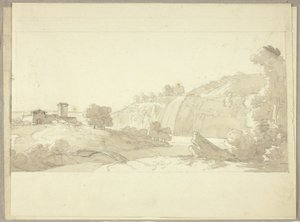 Panoramisch Italiaans Landschap door Pierre Antoine Mongin