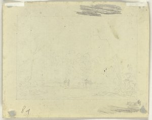 Schetsblad door Pierre Antoine Mongin