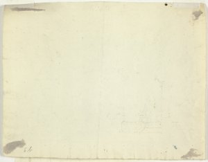 Schets van gewelfde toegang tot een terras door Pierre Antoine Mongin