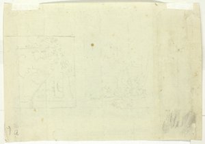 Twee schetsen van een park door Pierre Antoine Mongin