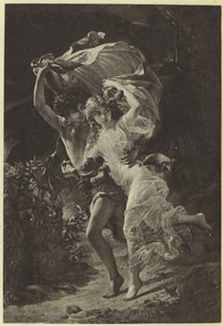 De storm door Pierre Auguste Cot door Pierre Auguste Cot