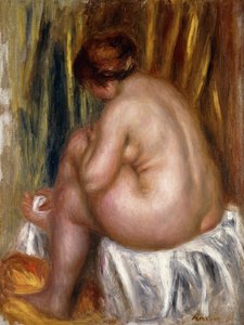 Na het bad door Pierre Auguste Renoir