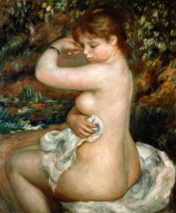 Na het bad door Pierre Auguste Renoir