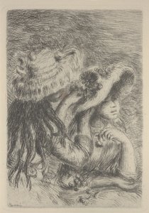 De Hoed Schikken door Pierre Auguste Renoir
