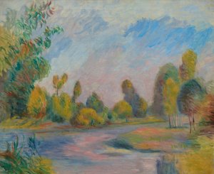 Aan de oever van de rivier door Pierre Auguste Renoir
