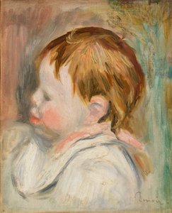 Hoofd van Baby door Pierre Auguste Renoir
