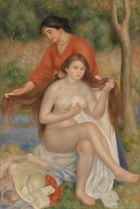 Bader en Dienstmeid door Pierre Auguste Renoir