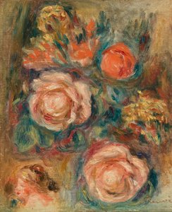 Boeket Rozen door Pierre Auguste Renoir