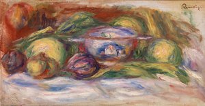 Kom, vijgen en appels door Pierre Auguste Renoir