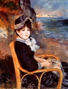 Aan de Kust, 1883 door Pierre Auguste Renoir