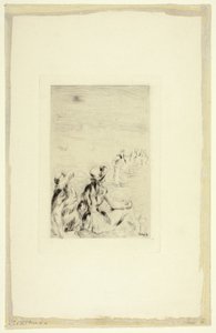 Kinderen op het Strand, Berneval door Pierre Auguste Renoir