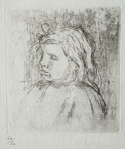 Claude Renoir, driekwart naar links door Pierre Auguste Renoir