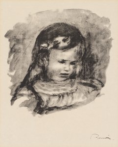 Claude Renoir, het Hoofd Gebogen door Pierre Auguste Renoir