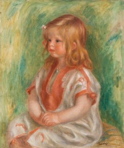 Claude in Arabisch Shirt door Pierre Auguste Renoir
