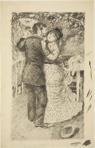 Dans op het Platteland, 1883 door Pierre Auguste Renoir