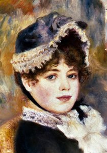 (detail) Op het strand door Pierre Auguste Renoir