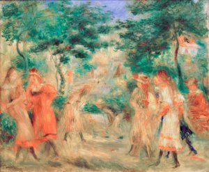 Kinderen in de tuin van Montmartre door Pierre Auguste Renoir