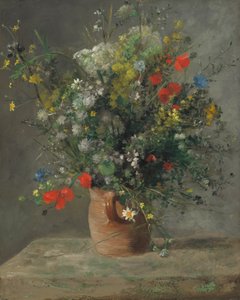 Bloemen in een vaas door Pierre Auguste Renoir