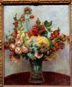 Bloemen in een vaas door Pierre Auguste Renoir