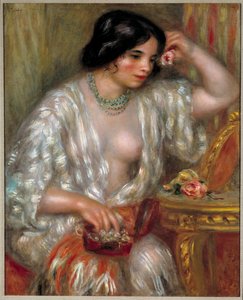 Gabrielle met sieraden: Gabrielle Renard, verpleegster van de zoon van de kunstenaar