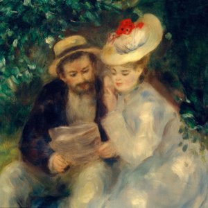Geheimen (La Tonnelle) door Pierre Auguste Renoir