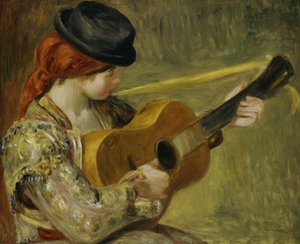 Meisje met een Gitaar door Pierre Auguste Renoir