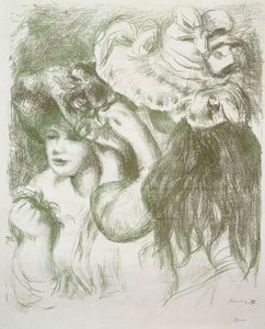 De Hoedenspeld, Eerste Bord; Le Chapeau Epingle, Première Planche, ca. 1897 door Pierre Auguste Renoir