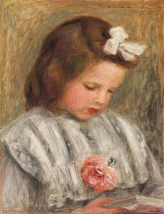 Hoofd van een Meisje; Tete de fillette, c. 1893 door Pierre Auguste Renoir