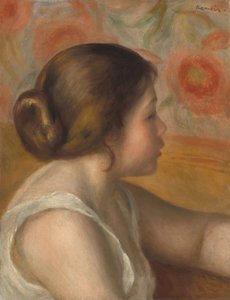 Hoofd van een Jong Meisje, ca. 1890 door Pierre Auguste Renoir