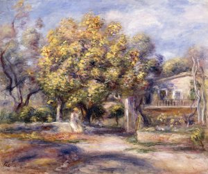 Huis in Cagnes, c.1905 door Pierre Auguste Renoir