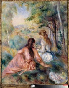 In de weide door Pierre Auguste Renoir