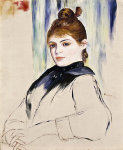 Jonge meisje met een knot, 1882 door Pierre Auguste Renoir