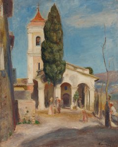 La Chapelle Notre-Dame de Protection au Haut-de-Cagnes door Pierre Auguste Renoir