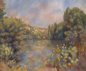 Landschap aan het meer, ca. 1889 door Pierre Auguste Renoir
