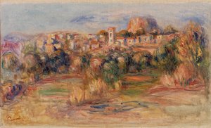 Landschap, La Gaude door Pierre Auguste Renoir