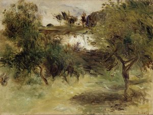 Landschap met bomen door Pierre Auguste Renoir