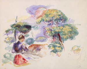 Landschap met een meisje, ca. 1890
