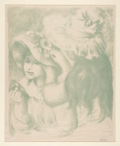 De vastgepinde hoed door Pierre Auguste Renoir