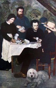 Le cabaret de la Mere Antony Bourron-Marlotte door Pierre Auguste Renoir