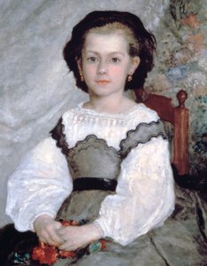 Mademoiselle Romaine Lacaux (detail) door Pierre Auguste Renoir