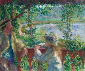 Bij het meer door Pierre Auguste Renoir