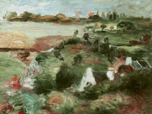 Landschap van Bretagne door Pierre Auguste Renoir