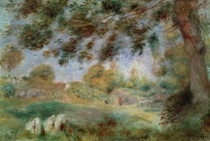 Landschap in de lente door Pierre Auguste Renoir
