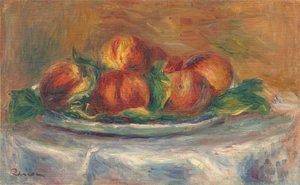 Perziken op een bord, 1902-1905 door Pierre Auguste Renoir