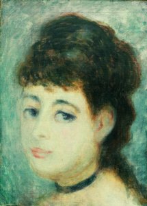 Portret van een jonge vrouw. De Parijse door Pierre Auguste Renoir