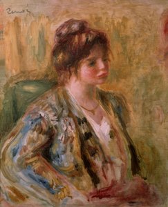 Portret van een jong meisje door Pierre Auguste Renoir