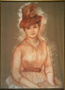 Portret van een vrouw door Pierre Auguste Renoir