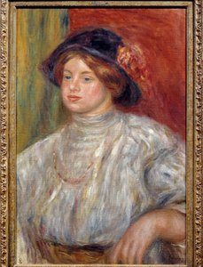 Portret van Gabrielle met hoed door Pierre Auguste Renoir