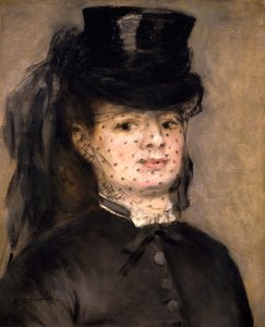 Portret van Madame Darras, geboren Henriette Oudiette, vrouw van Kapitein Paul Darras (Studie voor de Amazone van 1873) door Pierre Auguste Renoir